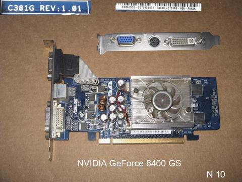 Видеокарта для настольных компьютеров  Nvidia Geforce 8400 GS 256 Mb
. УВЕЛИЧИТЬ